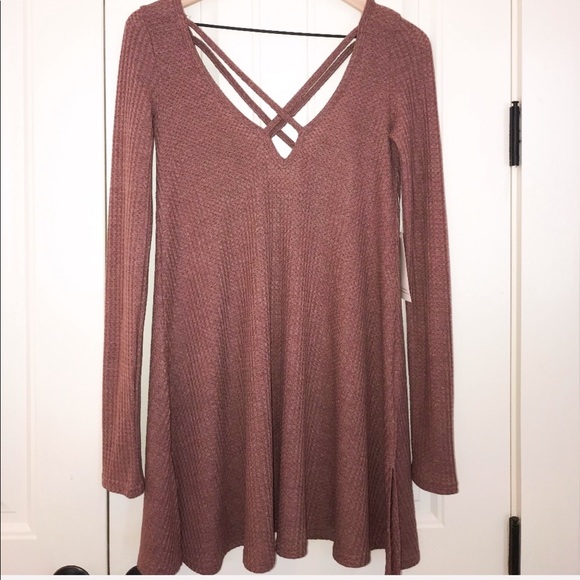 "Cross My Heart" Swing Dress in Wine NWT Size XS - Picture 5 of 8